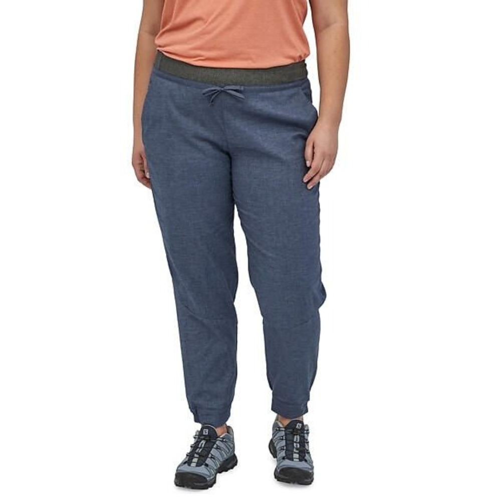 Patagonia Womens Hampi Rock Pants Blue Hemp Blend Climbing Joggers Medium